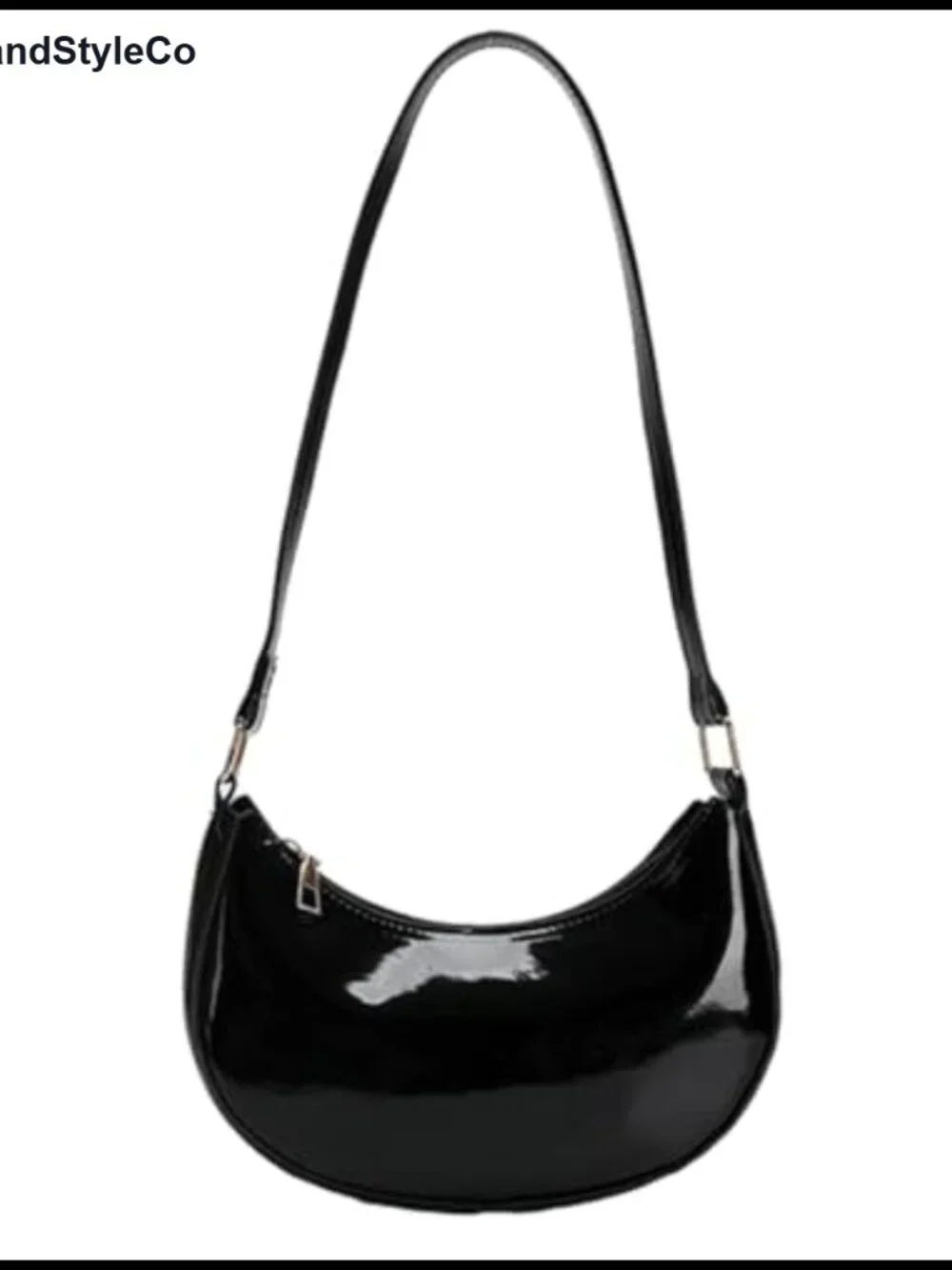 Patent Leather Evening Purse Clutch Mini Hobo Shoulder Bag Vegan Faux Leather